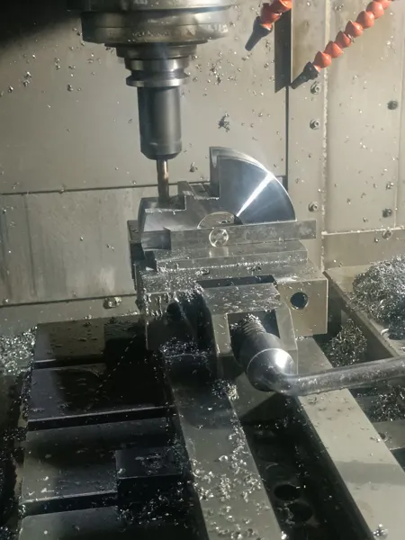 Part being machined — enlarge