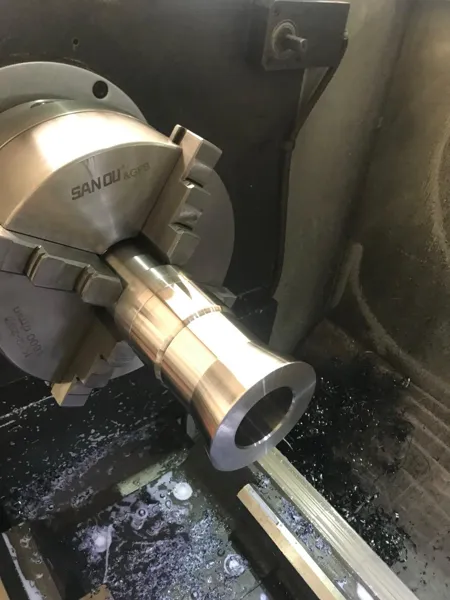 Part machining detail — enlarge