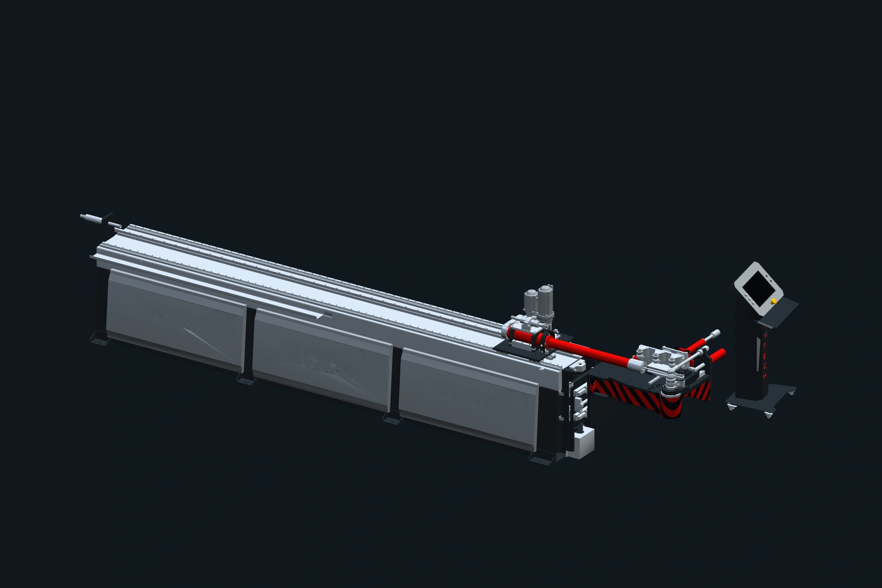 3D design of the İMTECH tube bending machine